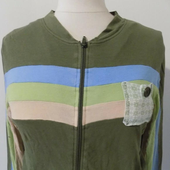 FREE PEOPLE Striped Light Jacket, Jr. Large - Picture 2 of 4